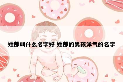 姓郎叫什么名字好 姓郎的男孩洋气的名字